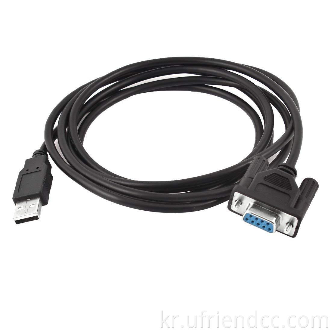 호환성이 높은 승리 10 dB 9pin Female RS232 ~ Flash USB PLC 프로그래밍 RS232 TV TV POS MACHIRY 스캐너를위한 USB 케이블에서 USB 케이블.